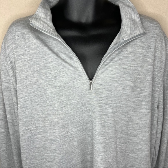 XL NEW George Light Grey Pullover Men’s Jacket Stretch Zip Collar  Outdoor Golf - Picture 2 of 10